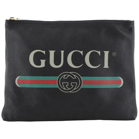 gucci printed leather clutch|Gucci clutch bag price list.